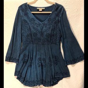 Boho embroidered tunic